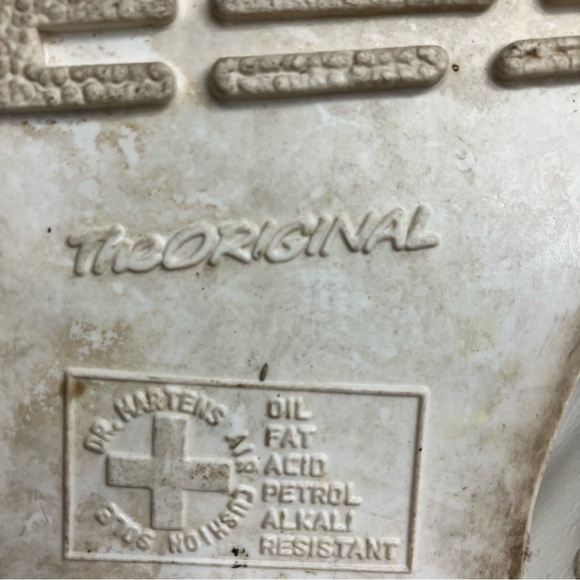 Dr. Martens 1460 Pascal Mono lace up boots white off white size 7 - Picture 7 of 8